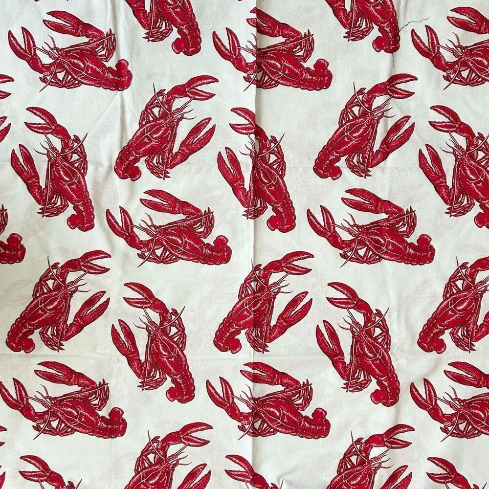Large Print Lobster Fabric Quilting Craft Napkins